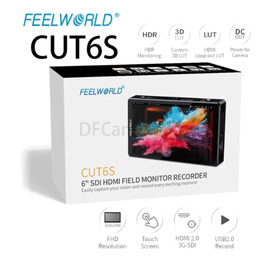 FEELWORLD CUT6 CUT6S 1920x1080 3D LUT ޴ , 6 ġ ġ ũ  ,  ,  IPS 4K HDMI-